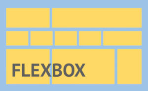 Ilustrasi konsep CSS Flexbox dengan flex container dan flex items yang disusun responsif